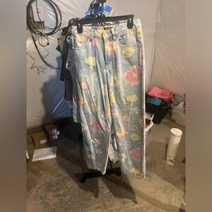 Floral Jeans - Never Worn